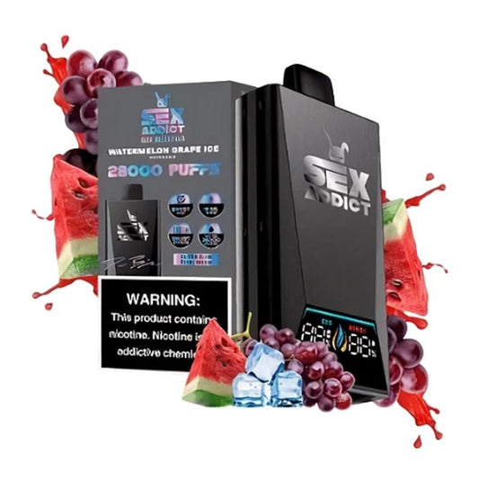 SEX ADDICT 28 K PUFF WATERMELON GRAPE ICE