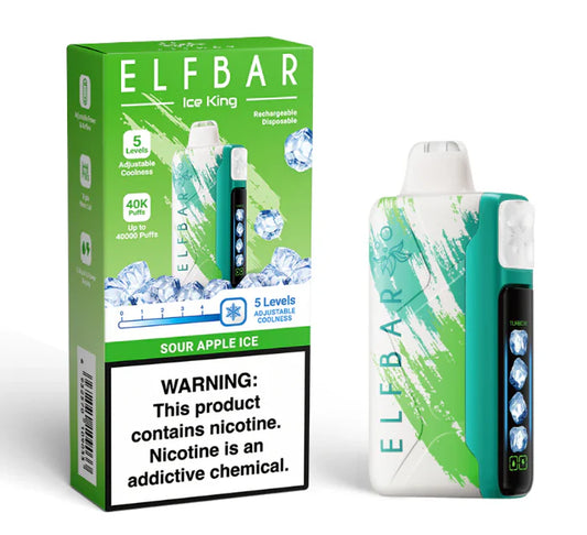 ELFBAR KING ICE 40K PUFF GREEN APPLE ICE